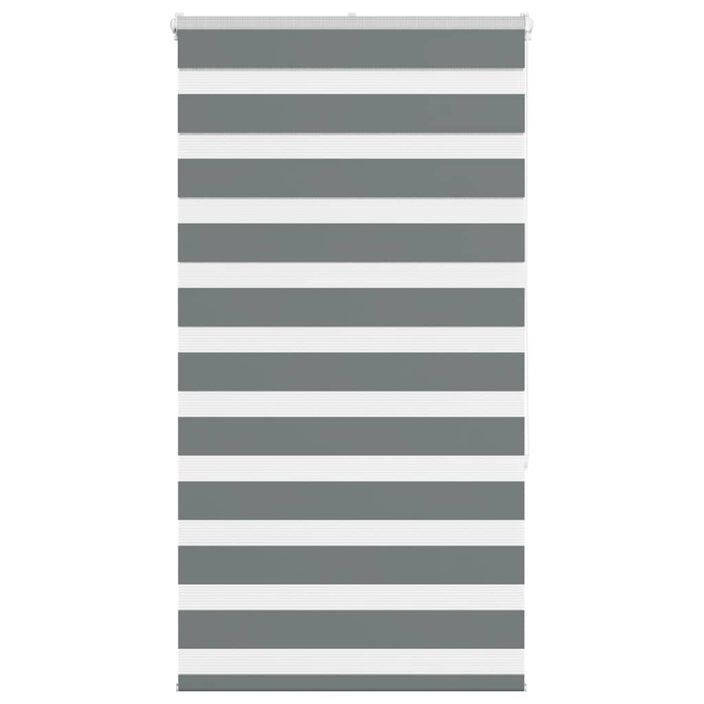 Zebra Blind Dark Grey 90x150 cm Fabric Width 85.9 cm Polyester