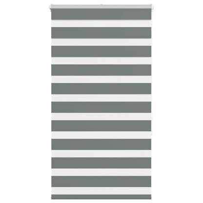 Zebra Blind Dark Grey 90x150 cm Fabric Width 85.9 cm Polyester