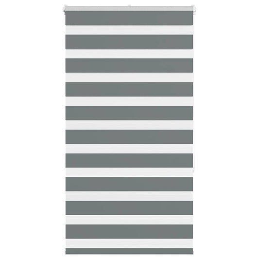 Zebra Blind Dark Grey 90x150 cm Fabric Width 85.9 cm Polyester