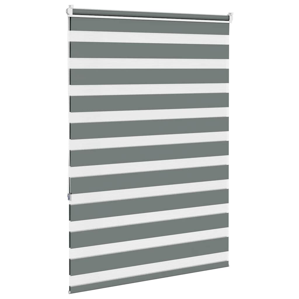 Zebra Blind Dark Grey 105x150 cm Fabric Width 100.9 cm Polyester