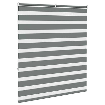 Zebra Blind Dark Grey 120x150 cm Fabric Width 115.9 cm Polyester