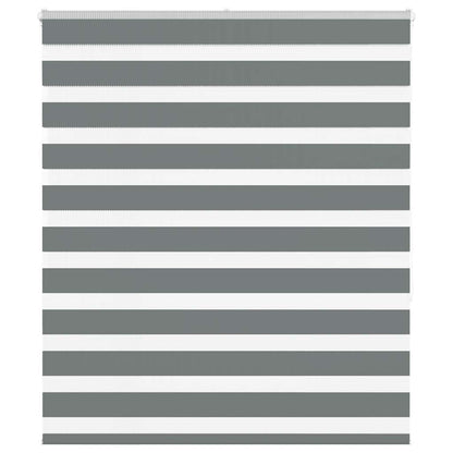 Zebra Blind Dark Grey 125x150 cm Fabric Width 120.9 cm Polyester