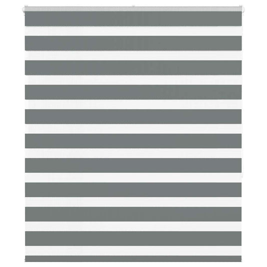 Zebra Blind Dark Grey 125x150 cm Fabric Width 120.9 cm Polyester