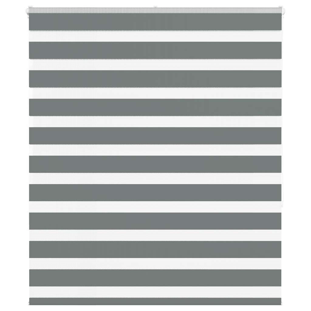 Zebra Blind Dark Grey 130x150 cm Fabric Width 125.9 cm Polyester