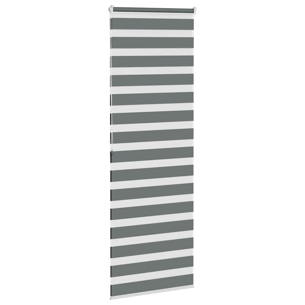 Zebra Blind Dark Grey 85x200 cm Fabric Width 80.9 cm Polyester