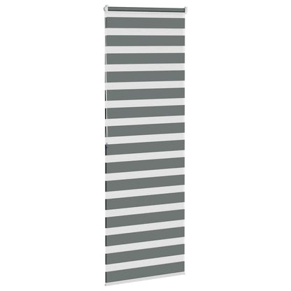 Zebra Blind Dark Grey 85x200 cm Fabric Width 80.9 cm Polyester