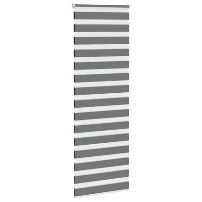 Zebra Blind Dark Grey 90x200 cm Fabric Width 85.9 cm Polyester