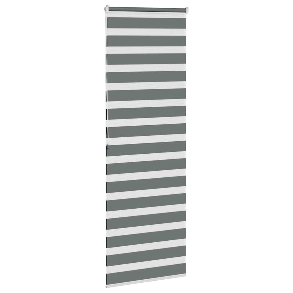 Zebra Blind Dark Grey 90x200 cm Fabric Width 85.9 cm Polyester