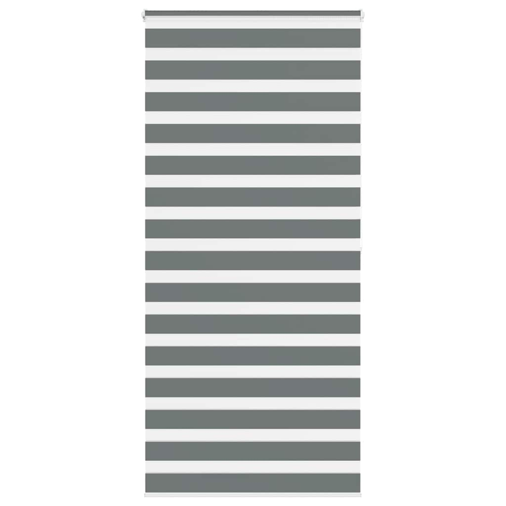 Zebra Blind Dark Grey 100x200 cm Fabric Width 95.9 cm Polyester