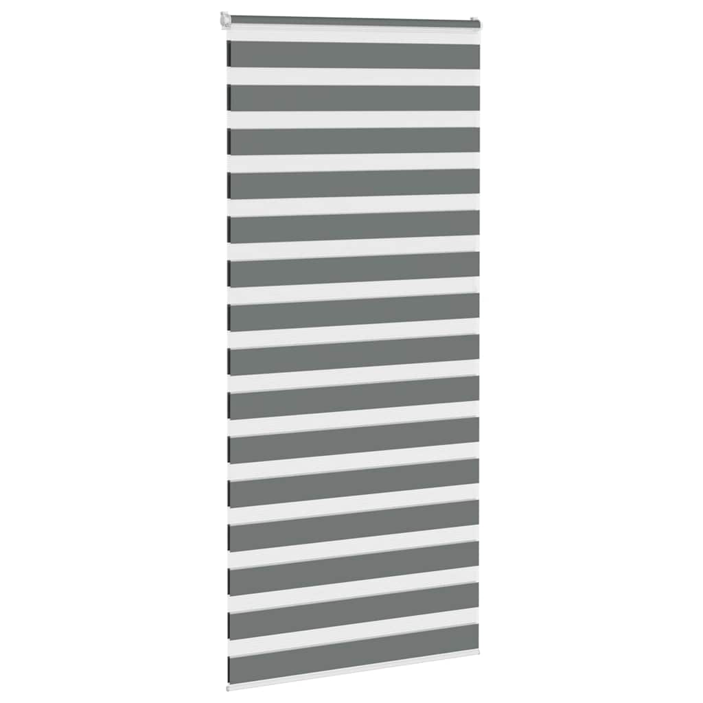 Zebra Blind Dark Grey 100x200 cm Fabric Width 95.9 cm Polyester