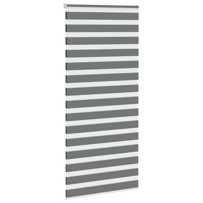 Zebra Blind Dark Grey 105x200 cm Fabric Width 100.9 cm Polyester