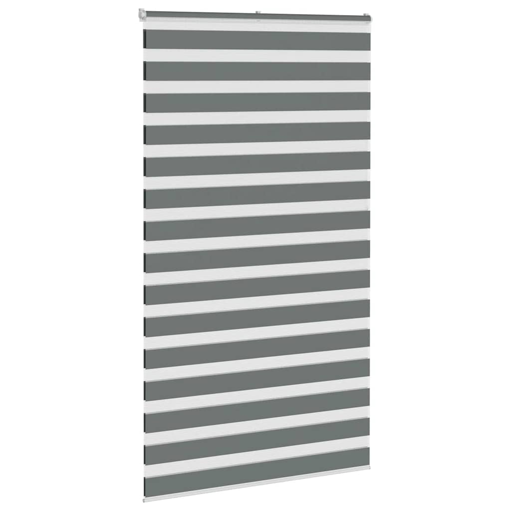 Zebra Blind Dark Grey 120x200 cm Fabric Width 115.9 cm Polyester