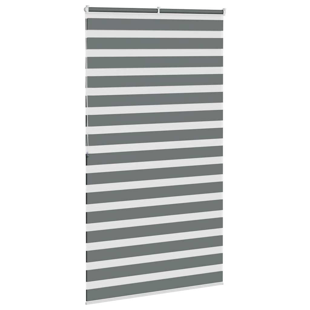 Zebra Blind Dark Grey 130x200 cm Fabric Width 125.9 cm Polyester