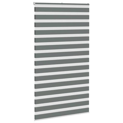 Zebra Blind Dark Grey 135x200 cm Fabric Width 130.9 cm Polyester