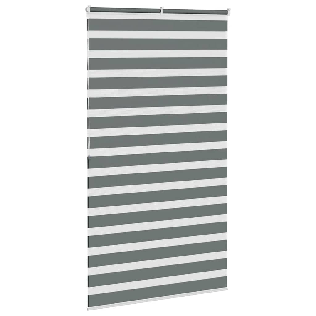 Zebra Blind Dark Grey 135x200 cm Fabric Width 130.9 cm Polyester