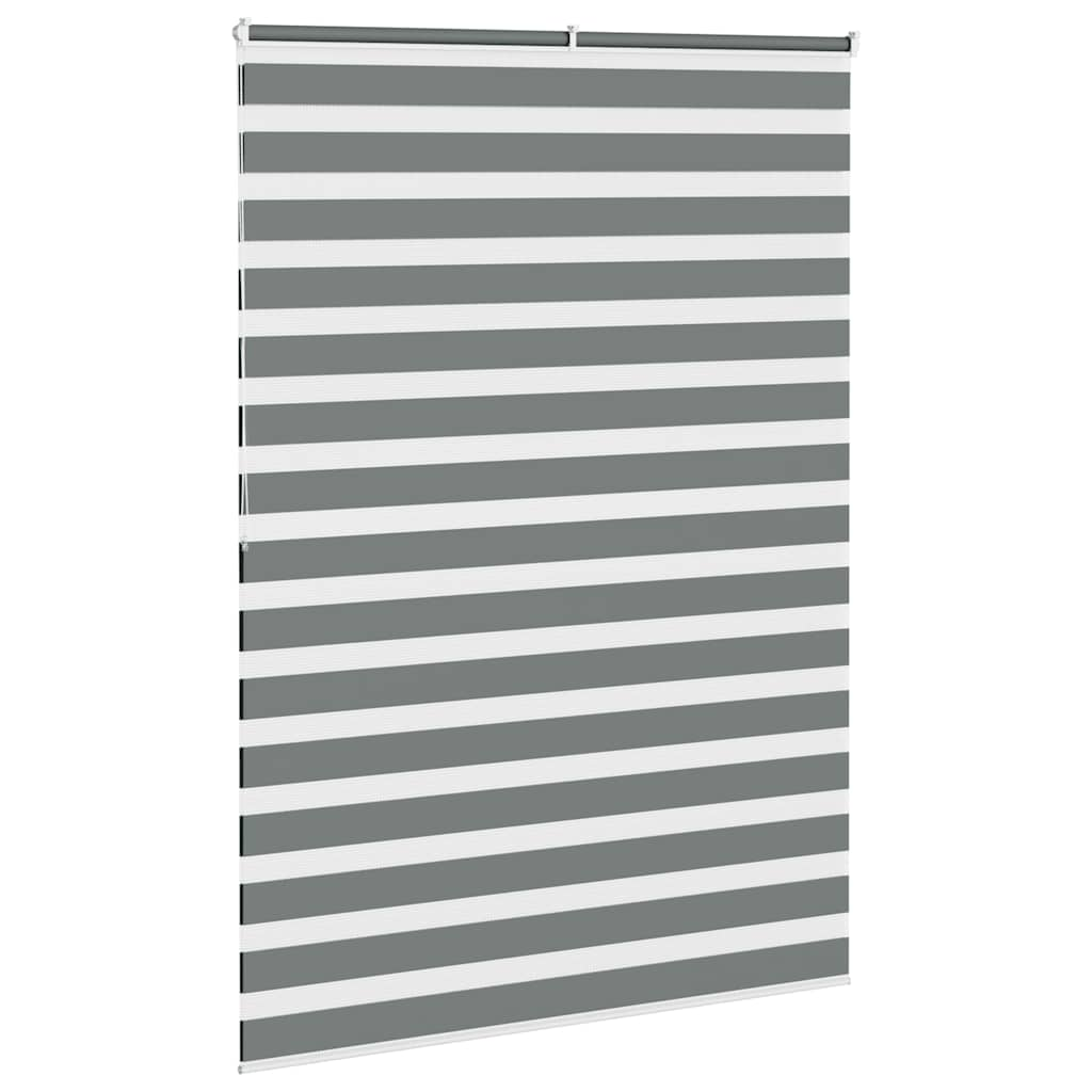 Zebra Blind Dark Grey 155x200 cm Fabric Width 150.9 cm Polyester