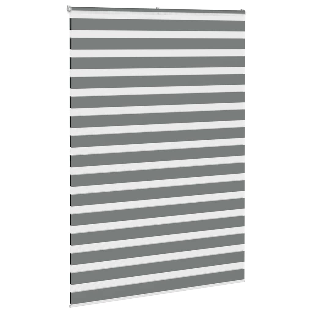 Zebra Blind Dark Grey 160x200 cm Fabric Width 155.9 cm Polyester