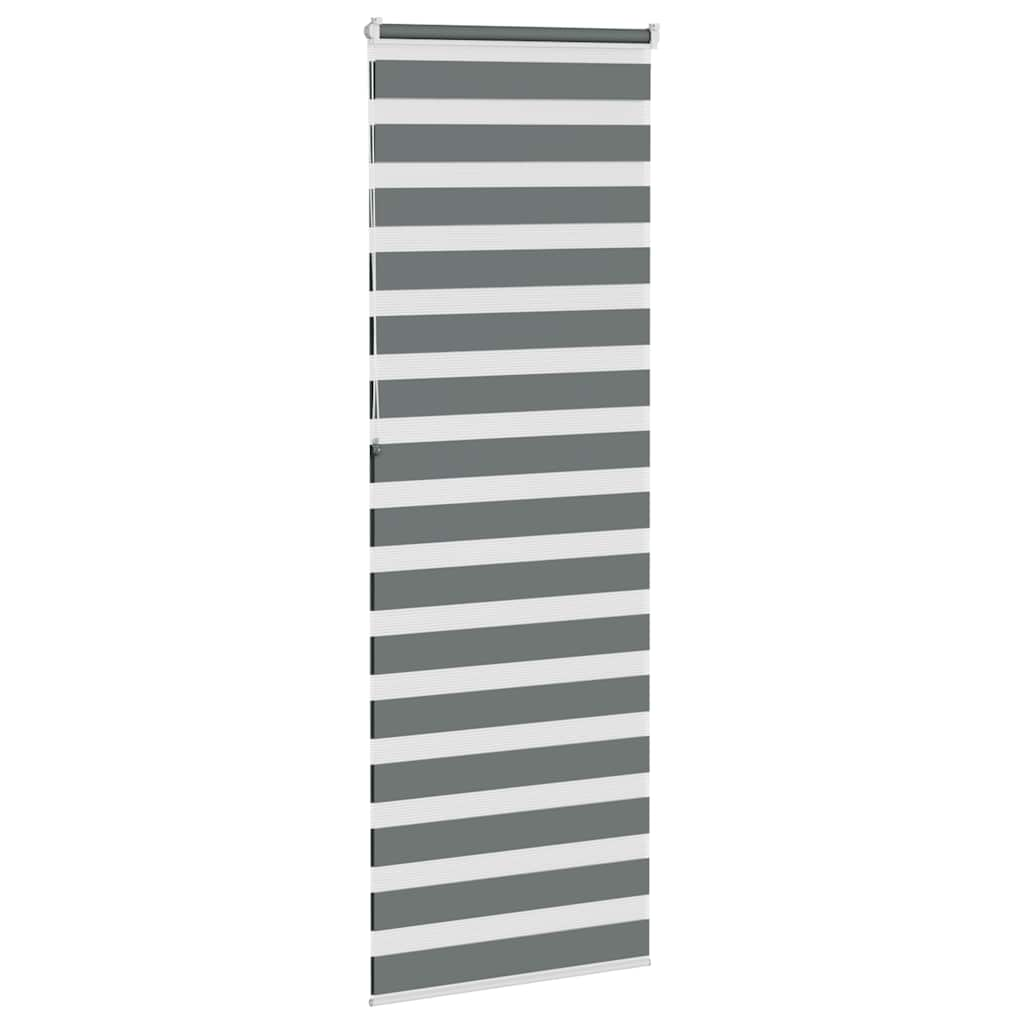 Zebra Blind Dark Grey 70x230 cm Fabric Width 65.9 cm Polyester