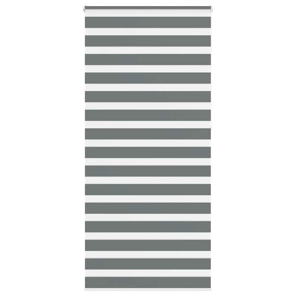 Zebra Blind Dark Grey 95x230 cm Fabric Width 90.9 cm Polyester