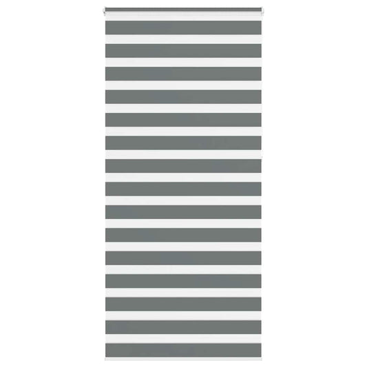 Zebra Blind Dark Grey 95x230 cm Fabric Width 90.9 cm Polyester