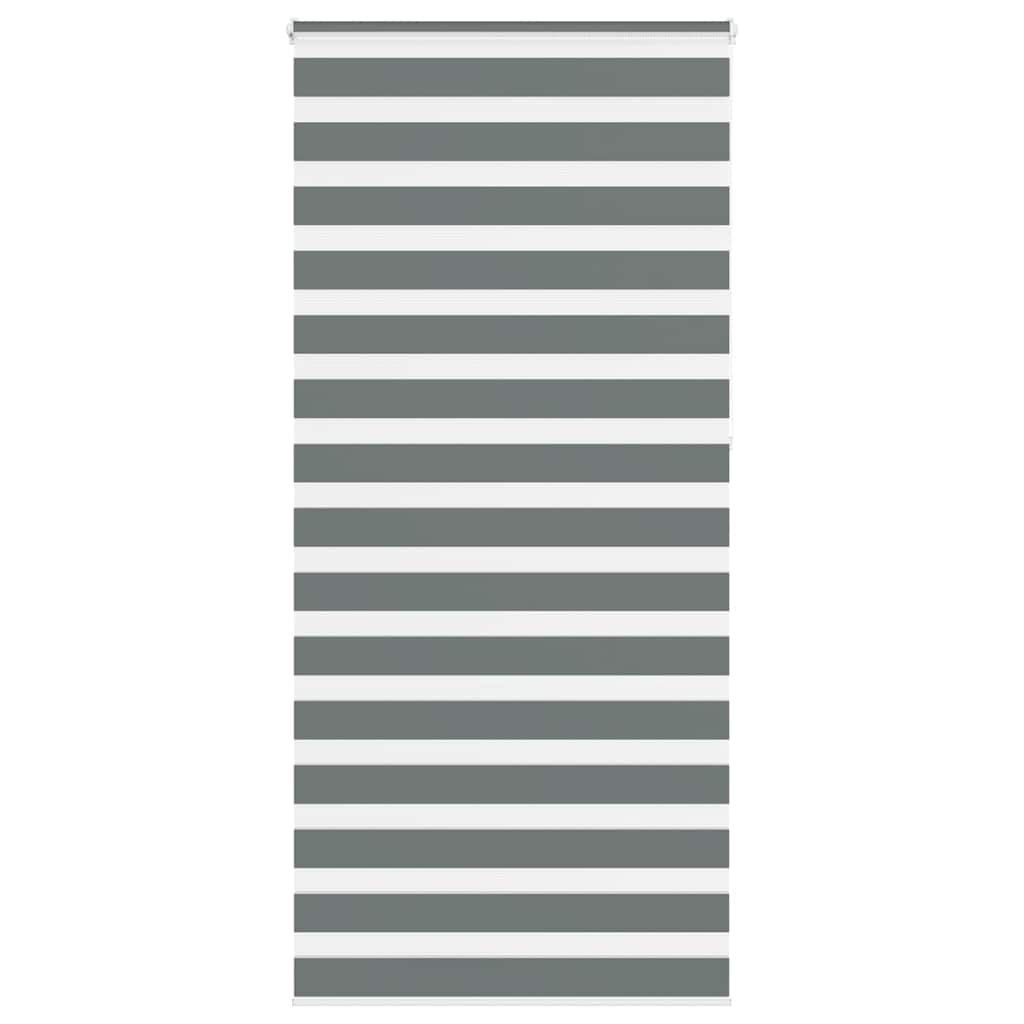 Zebra Blind Dark Grey 105x230 cm Fabric Width 100.9 cm Polyester