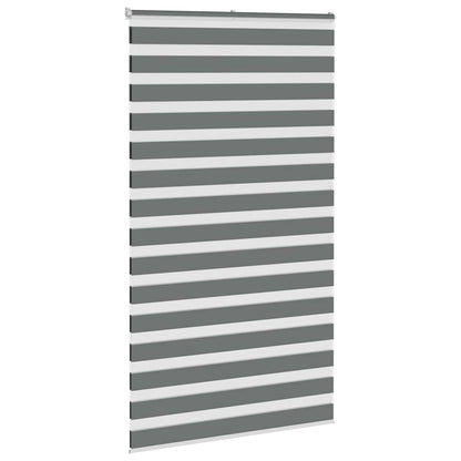 Zebra Blind Dark Grey 120x230 cm Fabric Width 115.9 cm Polyester