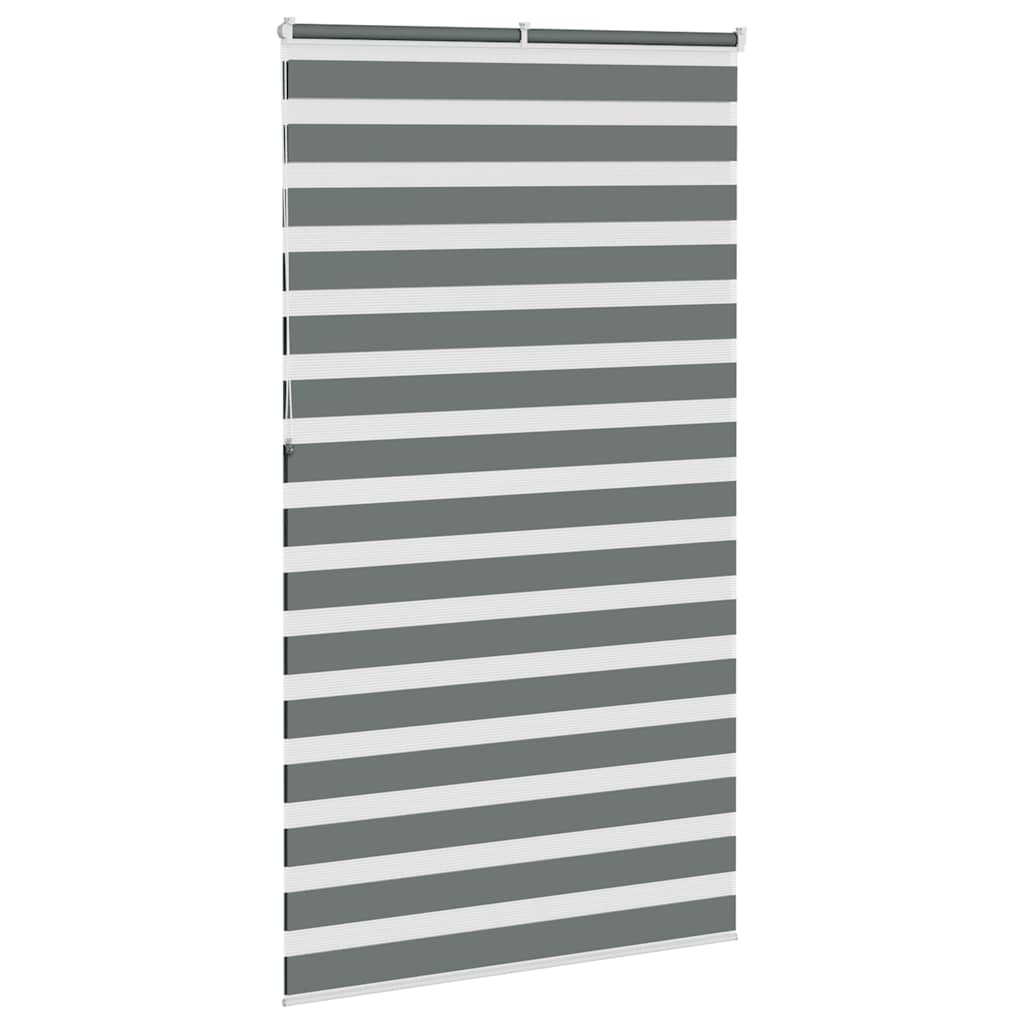 Zebra Blind Dark Grey 120x230 cm Fabric Width 115.9 cm Polyester