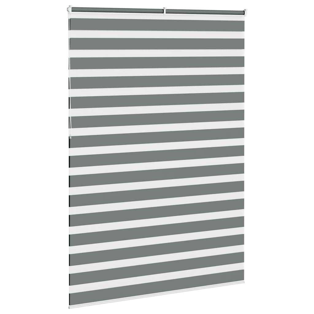 Zebra Blind Dark Grey 155x230 cm Fabric Width 150.9 cm Polyester