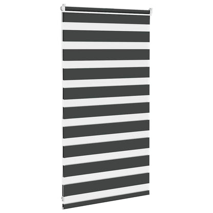 Zebra Blind Black 85x100 cm Fabric Width 80.9 cm Polyester