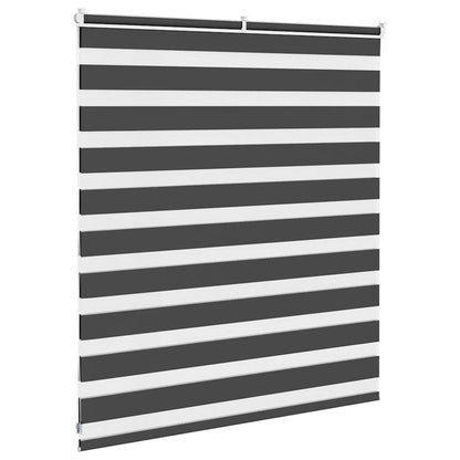 Zebra Blind Black 135x100 cm Fabric Width 130.9 cm Polyester