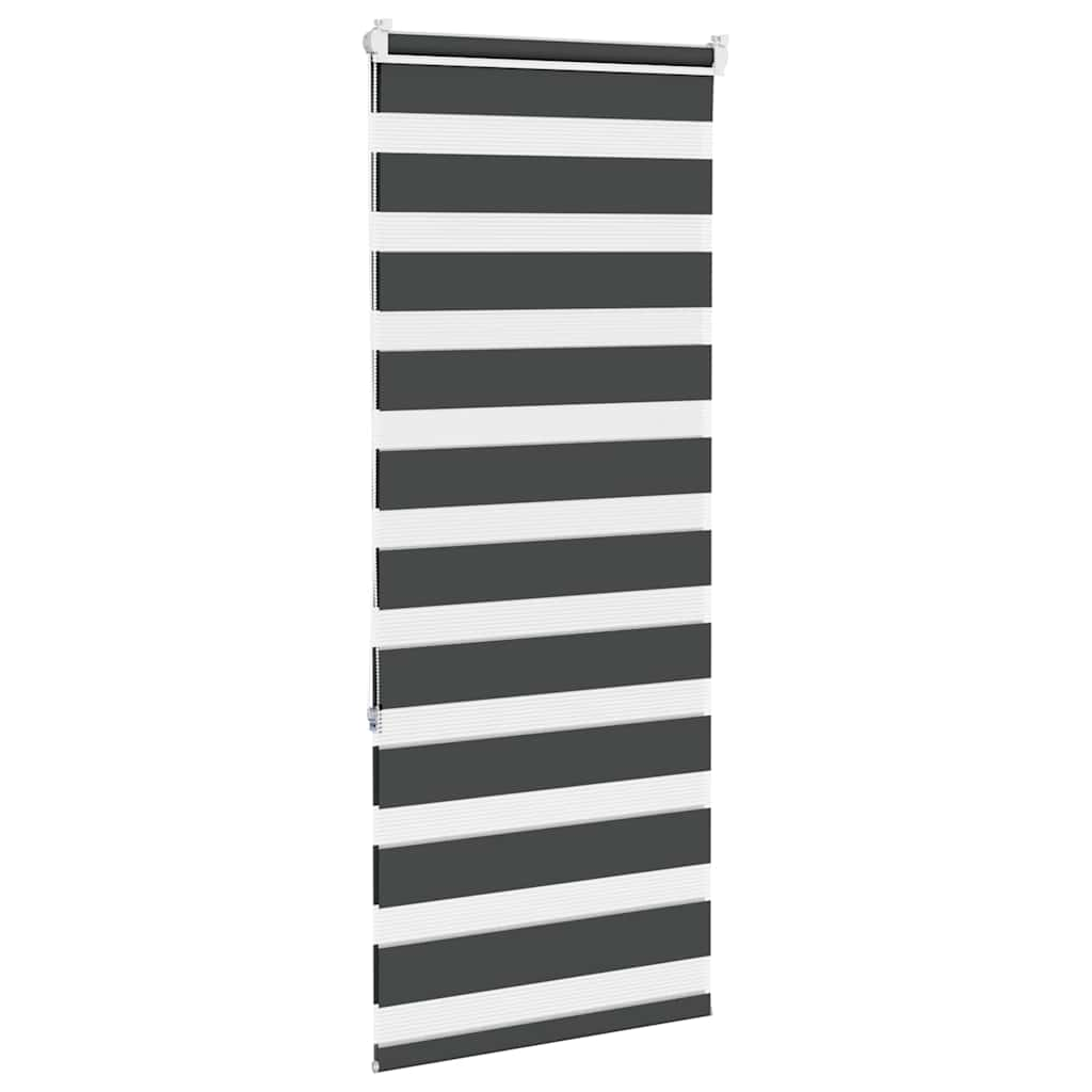 Zebra Blind Black 55x150 cm Fabric Width 50.9 cm Polyester