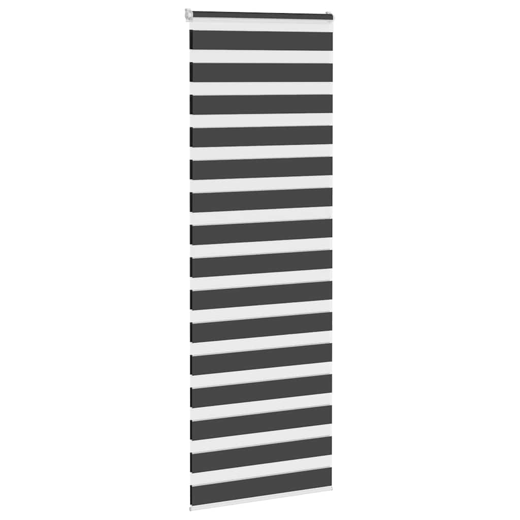 Zebra Blind Black 80x200 cm Fabric Width 75.9 cm Polyester