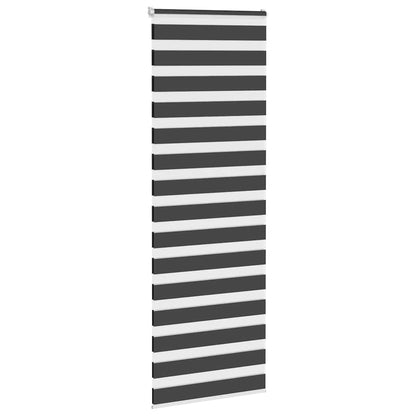 Zebra Blind Black 90x200 cm Fabric Width 85.9 cm Polyester