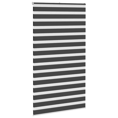 Zebra Blind Black 125x200 cm Fabric Width 120.9 cm Polyester