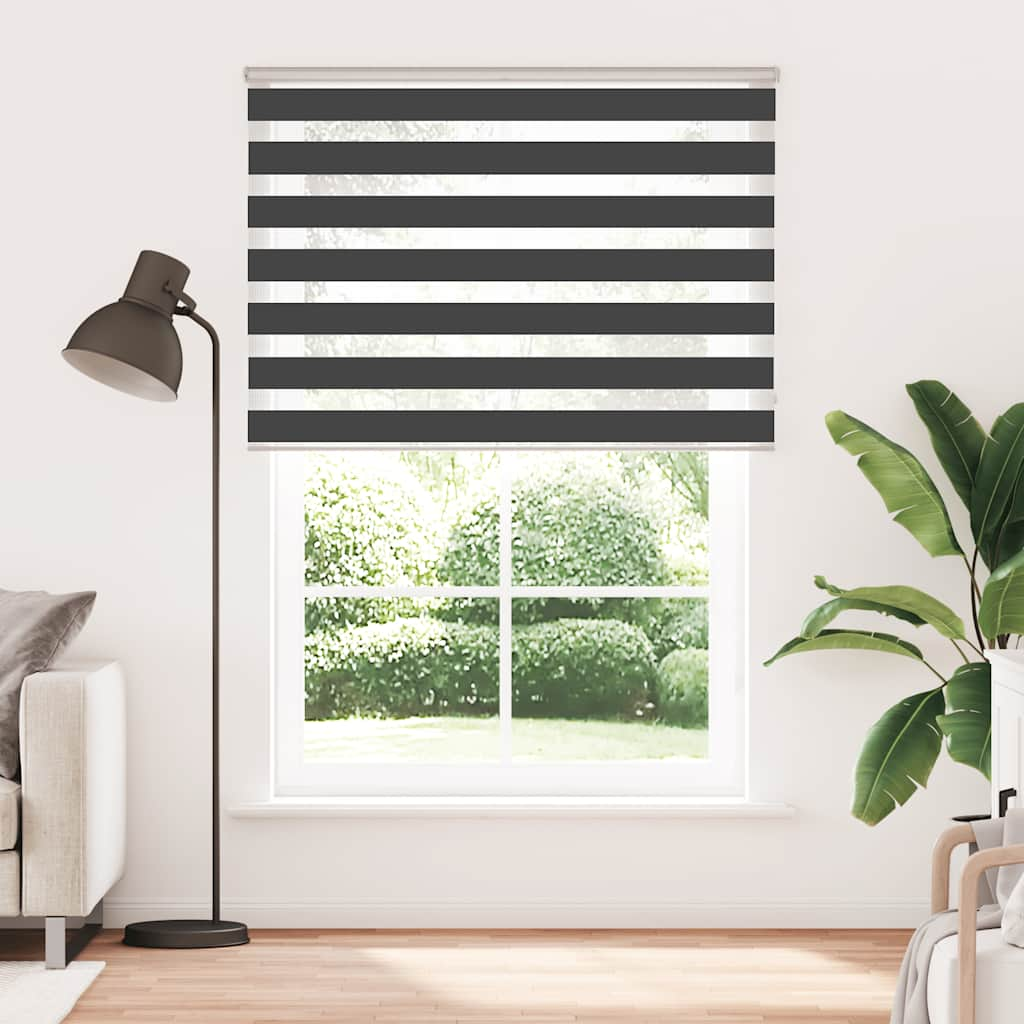 Zebra Blind Black 160x200 cm Fabric Width 155.9 cm Polyester