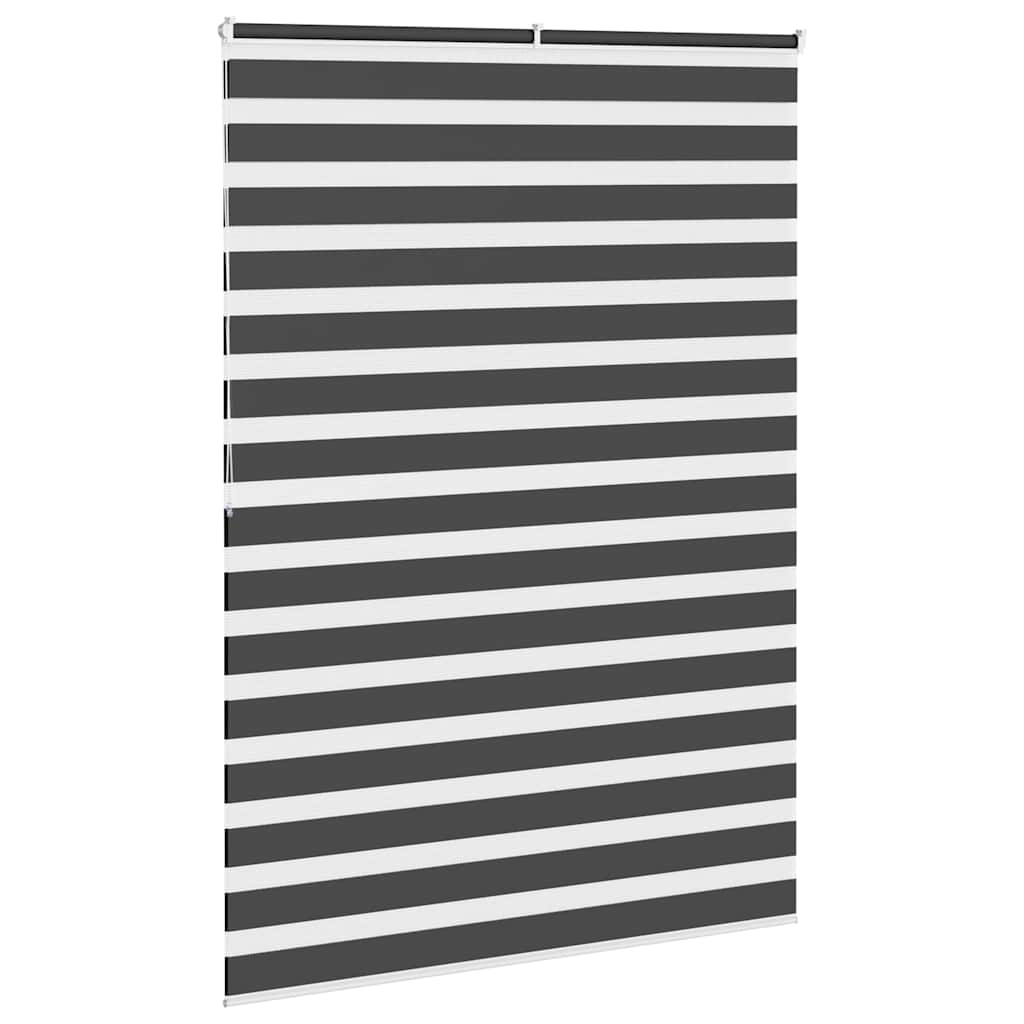 Zebra Blind Black 160x200 cm Fabric Width 155.9 cm Polyester