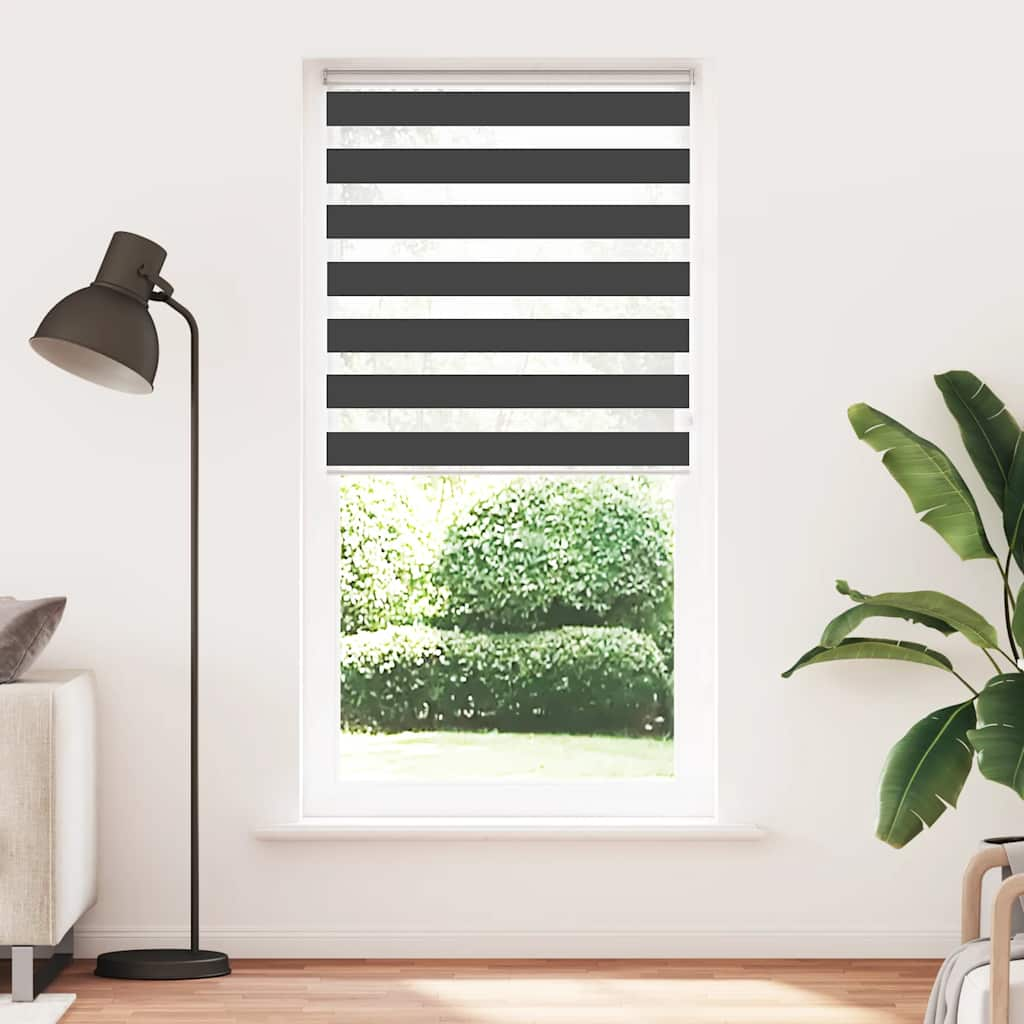 Zebra Blind Black 95x230 cm Fabric Width 90.9 cm Polyester