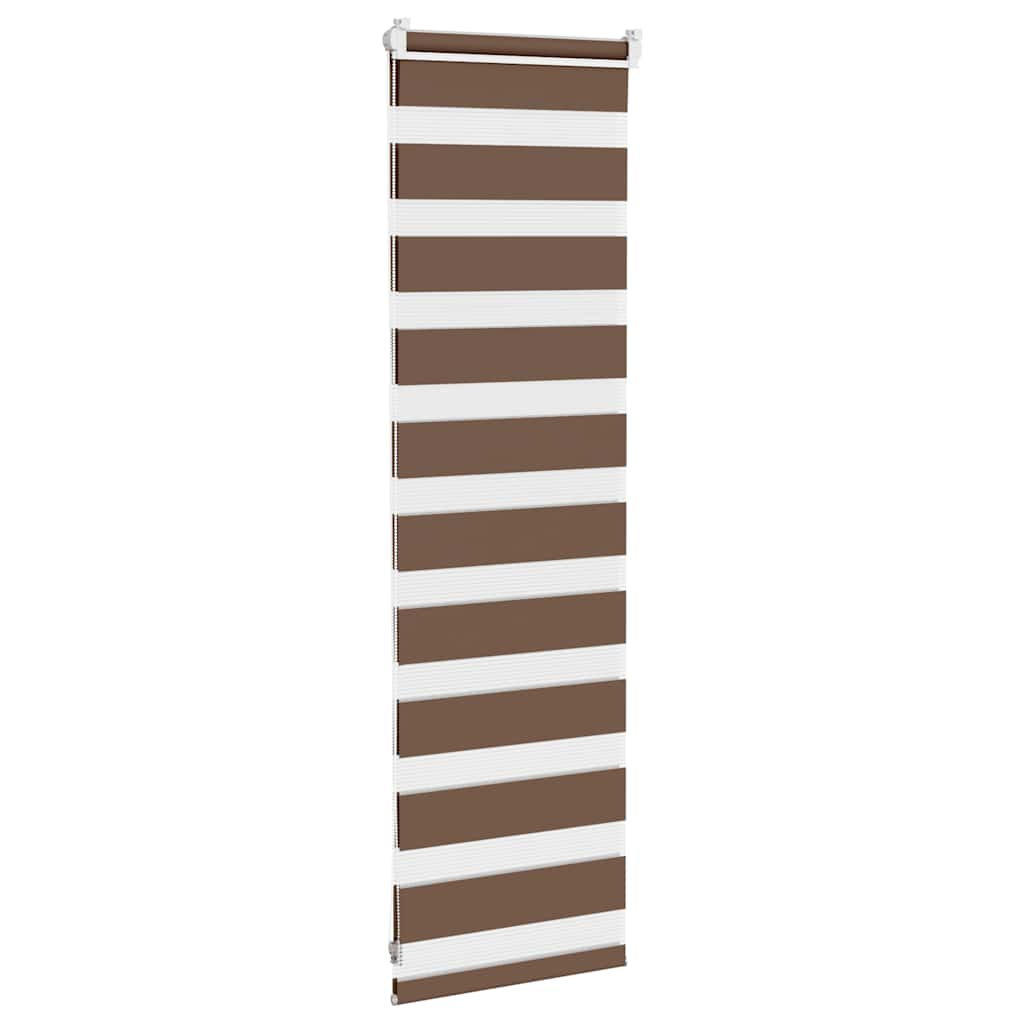 Zebra Blind Brown 40x100 cm Fabric Width 35.9 cm Polyester