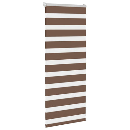 Zebra Blind Brown 55x100 cm Fabric Width 50.9 cm Polyester