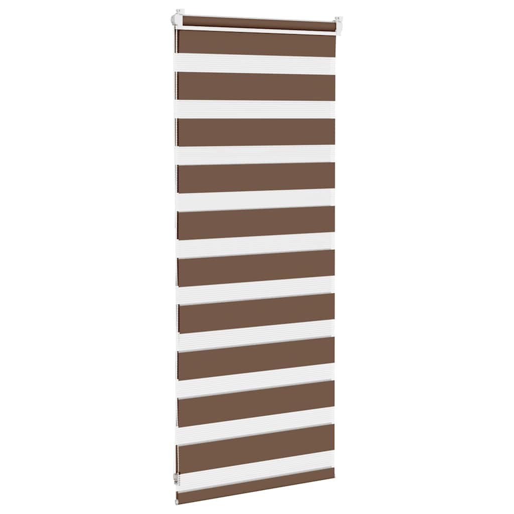 Zebra Blind Brown 65x100 cm Fabric Width 60.9 cm Polyester