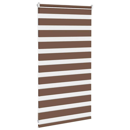 Zebra Blind Brown 70x100 cm Fabric Width 65.9 cm Polyester