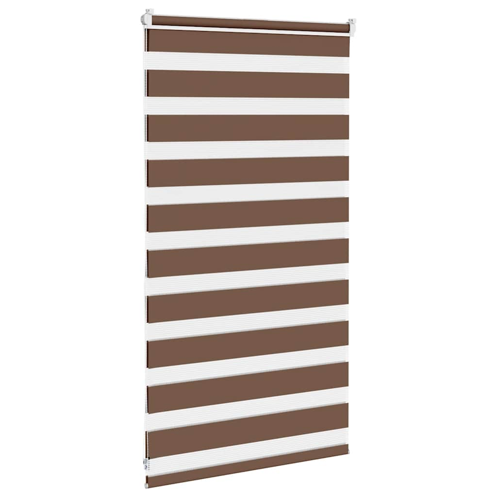 Zebra Blind Brown 75x100 cm Fabric Width 70.9 cm Polyester