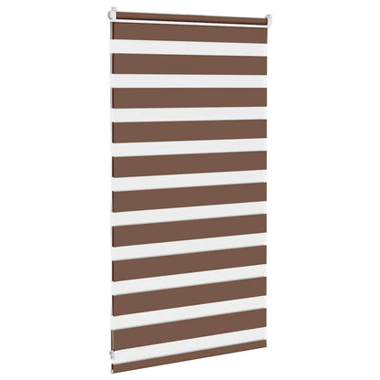 Zebra Blind Brown 80x100 cm Fabric Width 75.9 cm Polyester