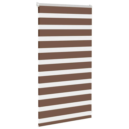 Zebra Blind Brown 85x100 cm Fabric Width 80.9 cm Polyester