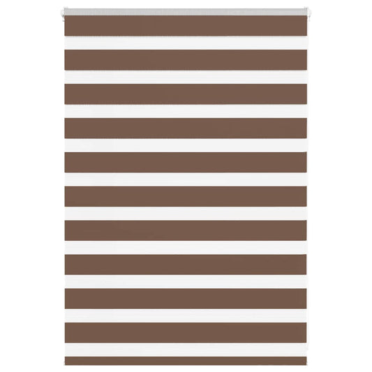 Zebra Blind Brown 95x100 cm Fabric Width 90.9 cm Polyester