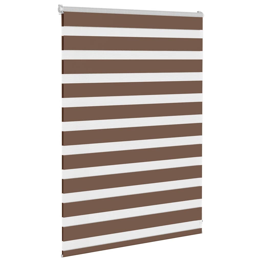 Zebra Blind Brown 95x100 cm Fabric Width 90.9 cm Polyester