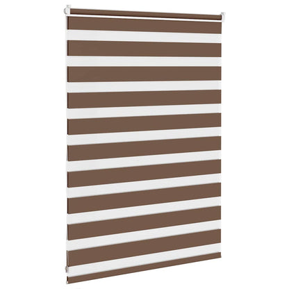 Zebra Blind Brown 95x100 cm Fabric Width 90.9 cm Polyester