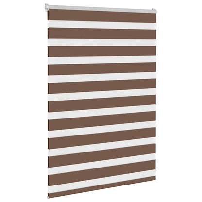 Zebra Blind Brown 100x100 cm Fabric Width 95.9 cm Polyester