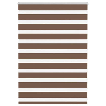 Zebra Blind Brown 110x100 cm Fabric Width 105.9 cm Polyester