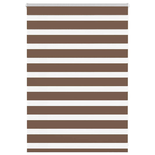 Zebra Blind Brown 110x100 cm Fabric Width 105.9 cm Polyester